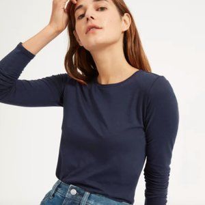 Everlane Long Sleeve Tee in Navy, Like New, Size x